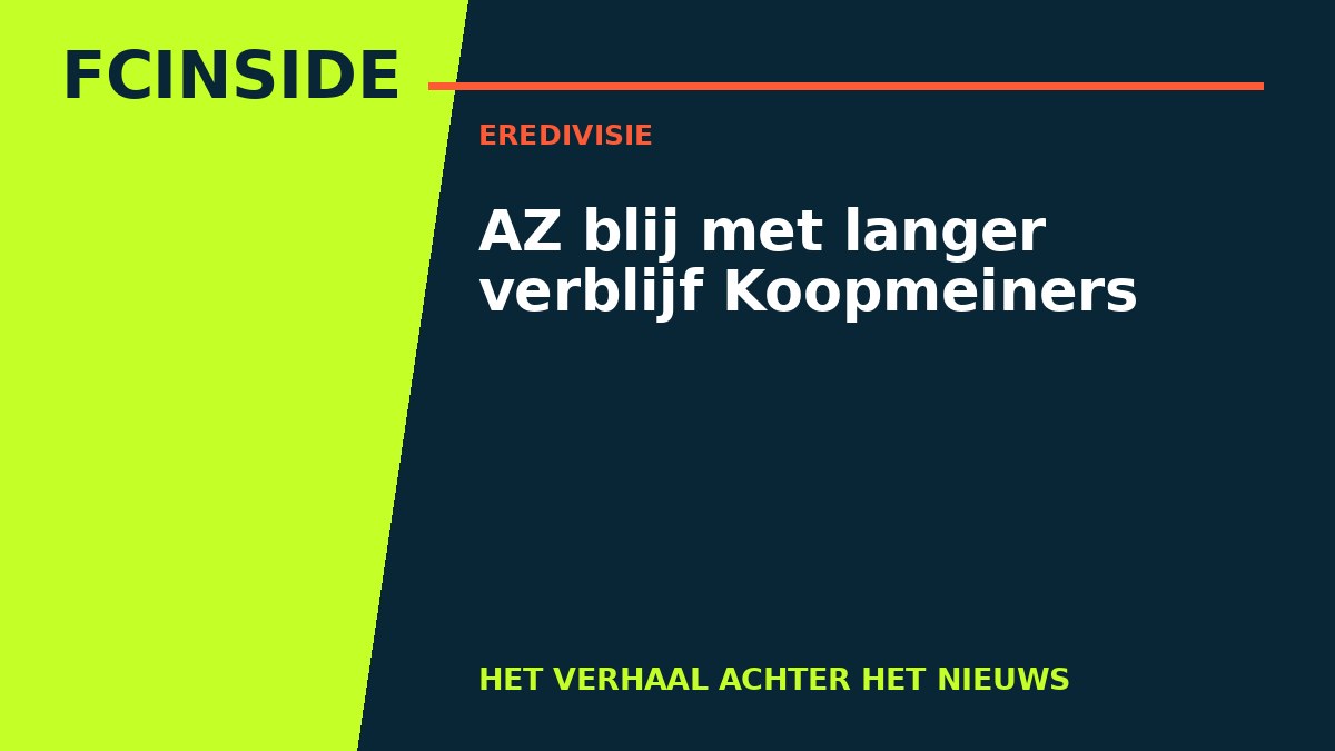 AZ Confirm Contract Extension for Peer Koopmeiners